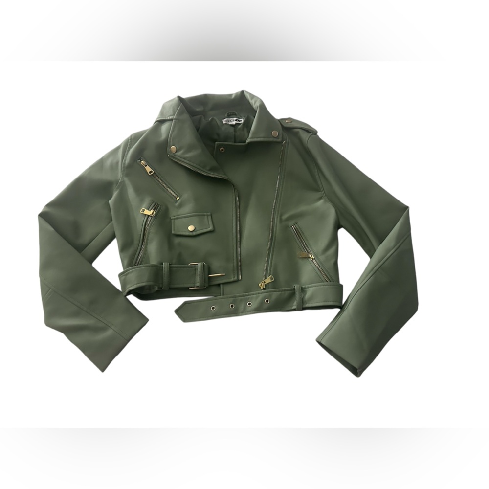 Faux leather jacket (Mint)